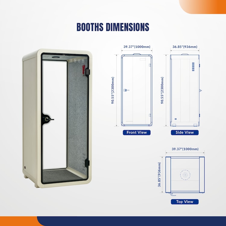Soundproof Phone Booth for 1 Person | 4Dock
